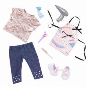 Zestaw ubranek dla lalek - LOVE to  STYLE -Strój FRYZJERKI OUR GENERATION 