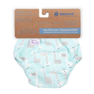 Simed Majtki treningowe 100% bawełna – NIEBIESKIE ŻYRAFKI