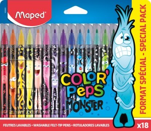 MAPED Zestaw flamastrów Monster 18szt