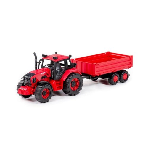 Traktor "Belarus" z przyczepą czerwony w pudełku - Polesie Wader