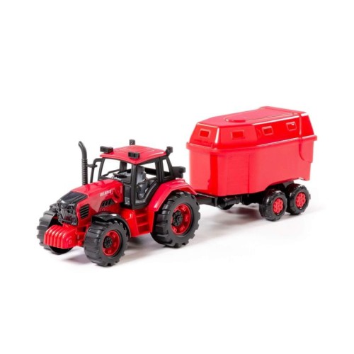 Traktor "Belarus" do przewozu koni czerwony w pudełku - Wader Polesie