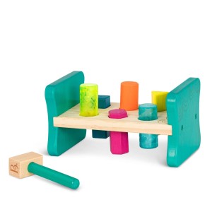 Colorful Pound & Play drewniany sorter z młotkiem wbijanka B.Toys
