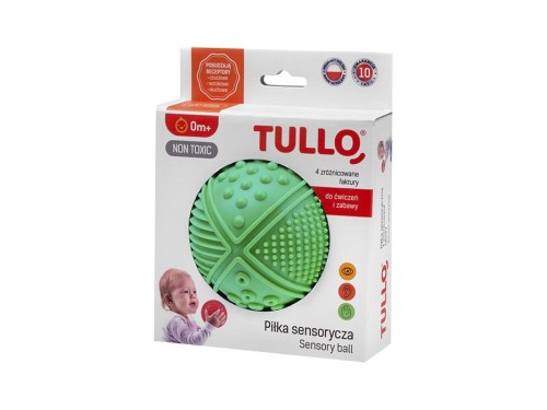 TULLO Piłeczka sensoryczna 4 faktury Zielona