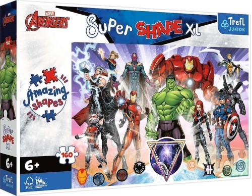 Trefl Puzzle Super Shape XL Odwaga Avengersów 160 elementów