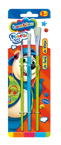Pędzelki do farb i kleju Bambino, 3 sztuki 1.png