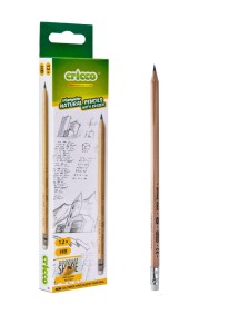 Cricco Ołówek trójkątny z gumką - Naturalny - HB - 1 szt