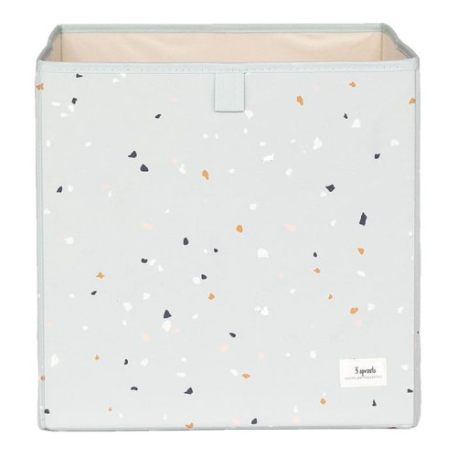 3 Sprouts Pudełko Na Zabawki Recycled Terrazzo Green