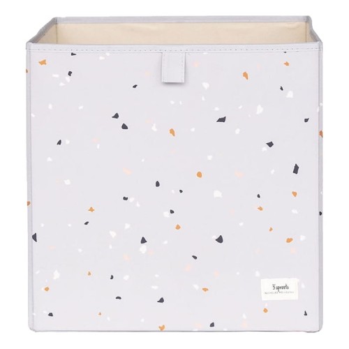 3 Sprouts Pudełko Na Zabawki Recycled Terrazzo Light Gray