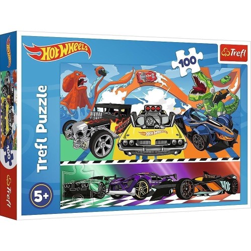 Puzzle 100 Pędzące samochody Hot Wheels TREFL