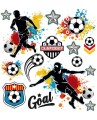 Naplamki - naprasowanki mały arkusz football