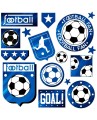 Naplamki - naprasowanki mały arkusz blue goal