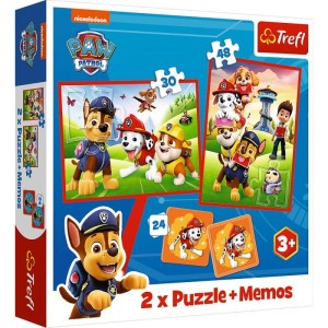 Trefl Puzzle 2 w 1 + memos Psia ekipa w akcji 