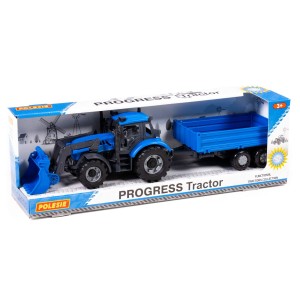 Wader Traktor-ładowarka "Progress" z przyczepą Niebieski