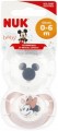 NUK Smoczek uspokajający silikonowy 0-6m Disney Myszka Minnie 2szt różowy