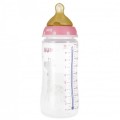 NUK Butelka 300 ml 0-6m First Choice+ Żyrafa różowa smoczek lateksowy