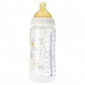 NUK Butelka 300 ml 0-6m First Choice+ Safari szara smoczek lateksowy