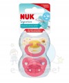 NUK Smoczek uspokajający silikonowy 6-18m Signature Róż 2szt