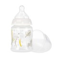 NUK Butelka 150 ml 0-6m First Choice+ Safari szara