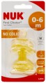 NUK Smoczek do butelki lateksowy 0-6m M First Choice+ 2szt