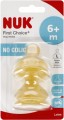 NUK Smoczek do butelki lateksowy 6m+ L First Choice+ 2szt