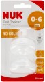 NUK Smoczek do butelki silikonowy 0-6m M First Choice+ 2szt