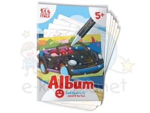 Sabbiarelli Album do Malowania Magicznym Piaskiem AUTA 5l+ 