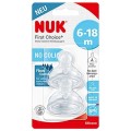 NUK Smoczek do butelki silikonowy 6m+ Flow Control First Choice+ 2szt