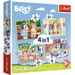 Trefl Puzzle 4w1 Bluey i jego świat 