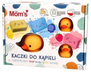 Mom's Care Zestaw do kąpieli dla malucha. Kaczki + tabletki barwiące wodę