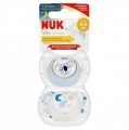 NUK Smoczek uspokajający silikonowy 0-6m Star Day&Night Koala niebieski 2szt