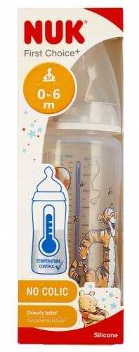 NUK Butelka 300 ml 0-6m First Choice+ Tygrysek szary