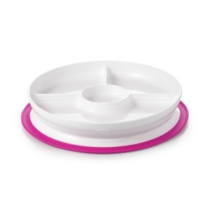 OXO Talerz Dzielony z Silikonową Przyssawką Pink