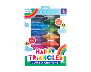 Ooly Trójkątne Kredki Malucha Happy Triangles - zestaw 12 szt.
