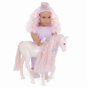 Our Generation Lalka ELARA  ze źrebakiem i zestawem do ozdabiania włosów