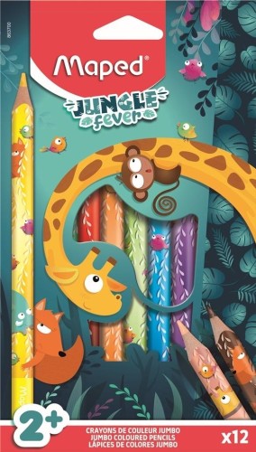 MAPED Kredki Jumbo Fever trójkątne 12 sztuk