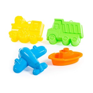 WADER Zestaw foremki wywrotka + lokomotywa + samolot + statek 