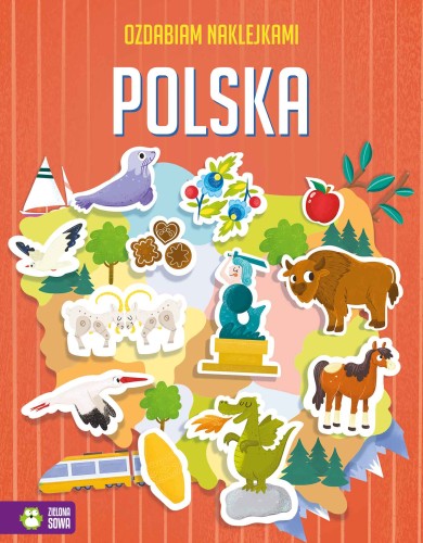 Zielona Sowa Ozdabiam naklejkami. Polska