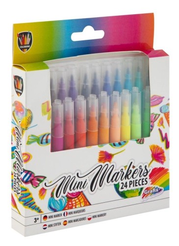 Grafix Zestaw mini markery 24 sztuki