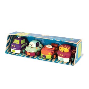 B.Toys Wheeeels B.Baby - Zestaw miękkich autek