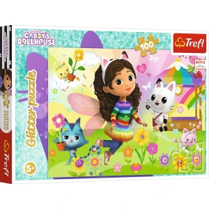 Puzzle z brokatem Gabby's Dollhouse 100 el. Brokatowa Gabby TREFL