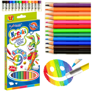 Kredki szkolne ścieralne 12 kolorów BAMBINO