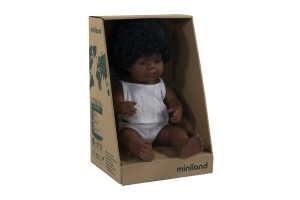 Miniland lalka dziewczynka afroamerykanka 38 cm