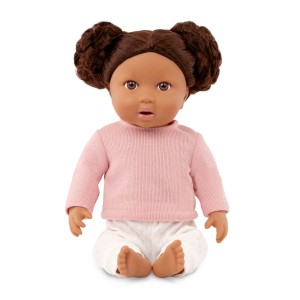 LullaBaby Lalka NIEMOWLĘ SZATYNKA ze smoczkiem, w dwuczęściowym ubranku 