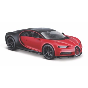 MAISTO Samochód Bugatti Chiron Sport 1/24 – Czarno-Czerwony Model auta