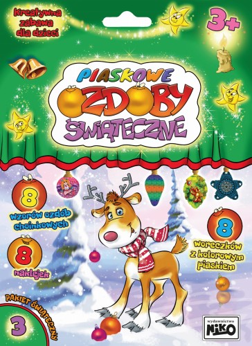 NIKO Piaskowe ozdoby świąteczne Renifer