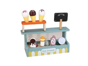 Lodziarnia Kawiarnia Drewniany zestaw Lody 