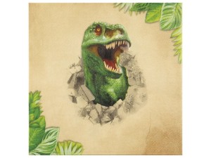Serwetki  z dinozaurem - 33x33 cm, 12 szt Grafix