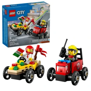 LEGO City 60458 Zestaw wyścigówek pizza kontra wóz strażacki