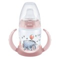 NUK Butelka 150 ml 6-18m z uchwytem First kłapouchy różowy.jpg