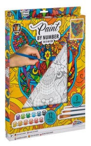 Malowanie po numerach na płótnie TYGRYS Zestaw z farbami i płótnem 30x40  - Grafix